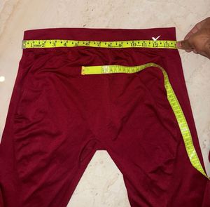 Women's Burgundy Athletic Leggings