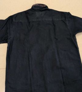 Men's Light Denim Short Sleeves Shirt