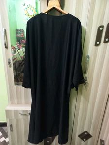 Elegant Black embroidery less abaya