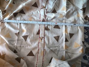 Geometric Print Beige Tunic Dress