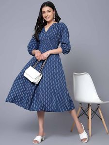 Navy Blue Indowestern Dress