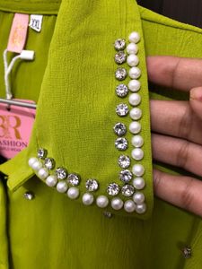 Cord Set Lime Green Embellished