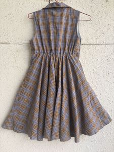 Cute Check Pattern Mini Dress