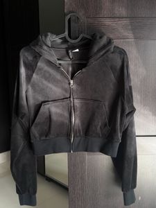 Black Crop Hoodie