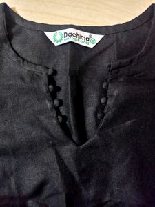 Elegant Black Corset Kurti