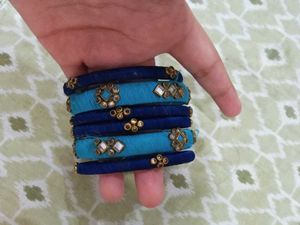Beautiful Silk Thread Bangles Set