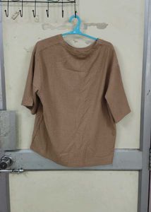 Comfortable Tan Waffle Knit Top