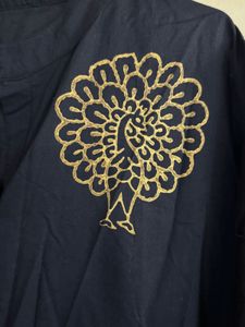 Elegant Black Kurta with Gold Embroidery