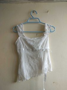 Chic White Lace Cap Sleeve Top