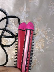 Pink Hair Crimping and Straightening machine