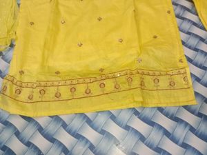 Yellow Embroidered Kurta Set