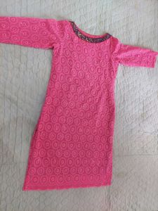 Stylish Pink Embroidered Sequen handwork with broc