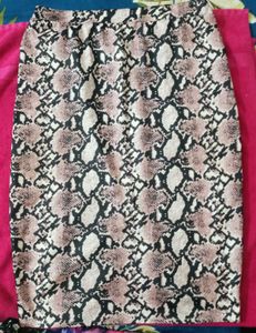 Stylish Snake Print Pencil Skirt