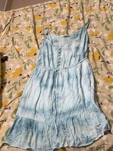 Light Blue Tie-Dye Sundress