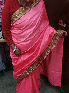 Peach Women's Saree
