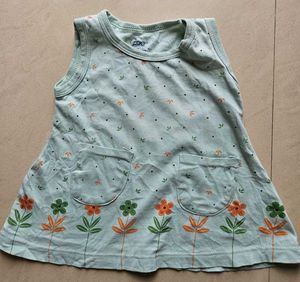 Blue Bunny Pocket Dress for Girls