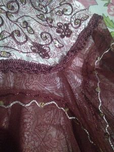 Brown Asymmetrical Hem Skirt