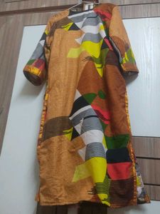 Stylish Printed zariwork lace detailing Kurta