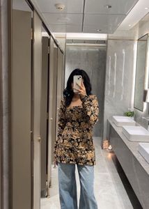 black floral corset kurti
