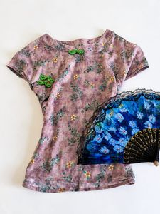 Vintage Floral Chinese-Style Cotton Top 🌸