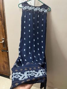 Navy blue long Kurta, backside 2nd,3rd,4th