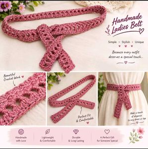Handmade Crochet Ladies Belt