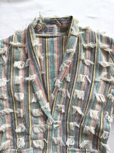 Clothes on My Mind - Striped Fringe Blazer