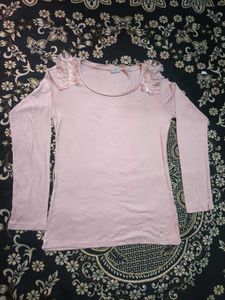 Full sleeve peach t-shirt