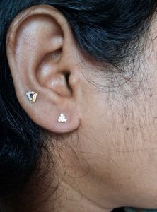 Sparkling Triangle Stud Earrings