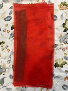 Vibrant coral dupatta