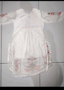 side open white good quality churidhar top