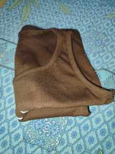 Brown Ribbed Tank Top