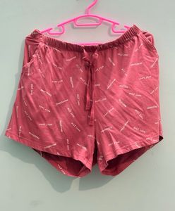 Pink Sleep Shorts with "Self Love" Print