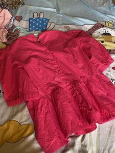 Vibrant Pink Peplum Top