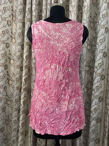 Pink Embroidered Sleeveless Tunic