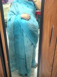 Beautiful cotton Embroidered Saree