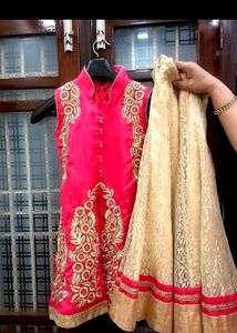 Stunning Pink Embroidered Kurta Set