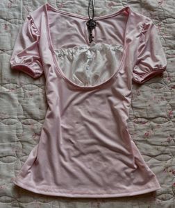 pink couquette top