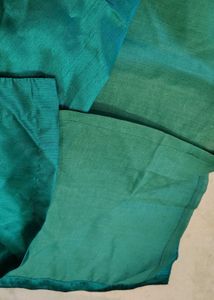Teal Real Mirror Work Kurta (Diwali Offer 🪔)