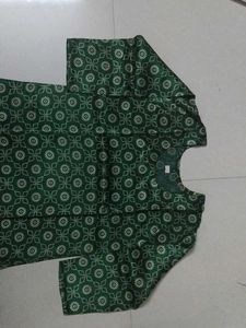 Green Printed Kurta