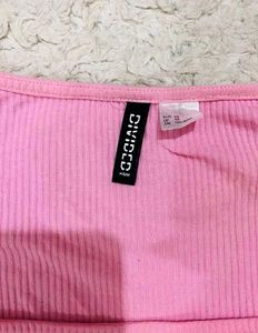 Chic Pink Puff Sleeve Square Neck Top