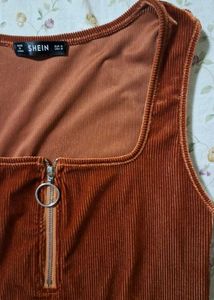 Y2K Velvet Zip Tank Top