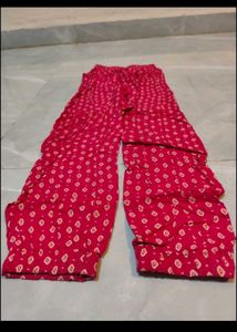Vibrant Pink Printed Palazzo Pants