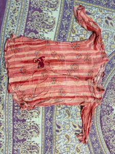 Boho Chic Pink Patterned Tunic Kurti