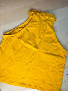 Yellow Cut-Out Halter Top🌻