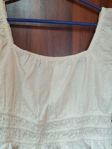 White Eyelet Puff Sleeve Top
