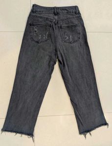 Distressed Straight Leg Jeans