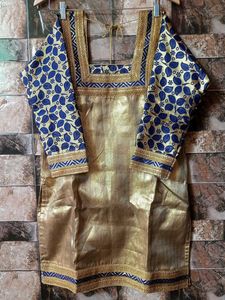 Rich Gold & Navy Blue Wedding Suit