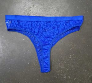 Blue Lace Thong Panty