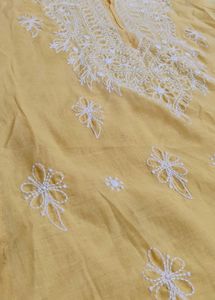 Yellow Chikankari Kurta